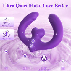 6.70" Purple Rechargeable  Waterproof Silicone Vibrator with Remote Control – 7-Mode