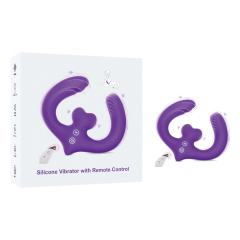 6.70" Purple Rechargeable  Waterproof Silicone Vibrator with Remote Control – 7-Mode