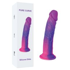 7.88" Purple & Magenta Silicone Dildo – Waterproof, Body-Safe