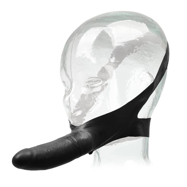 5.91" Black Strap-On Face Dildo – Waterproof, Non-Powered