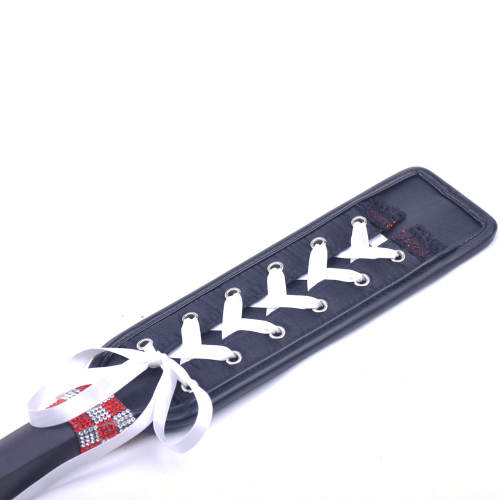 14.6" Black PU Corset Spanking Paddle with Lace