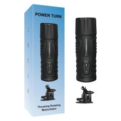 Customizable 7-Speed Black Rechargeable Masturbator with Thrusting & Rotating Functions