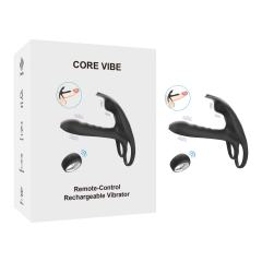 Customizable 5.12" Black Dual-Stimulation Rechargeable Waterproof Remote-Control Silicone Vibrating Massager – 12 Modes