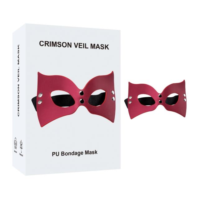 Red + Black PU Cosplay Mask