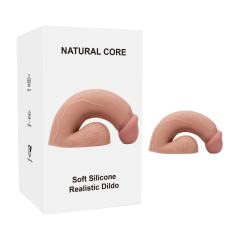 Customizable 6.78'' Flesh Soft Silicone Bent Realistic Silicone Dildo