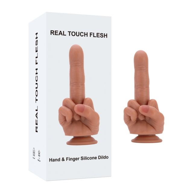 Customizable  7.88'' Novelty Hand & Finger Silicone Dildo