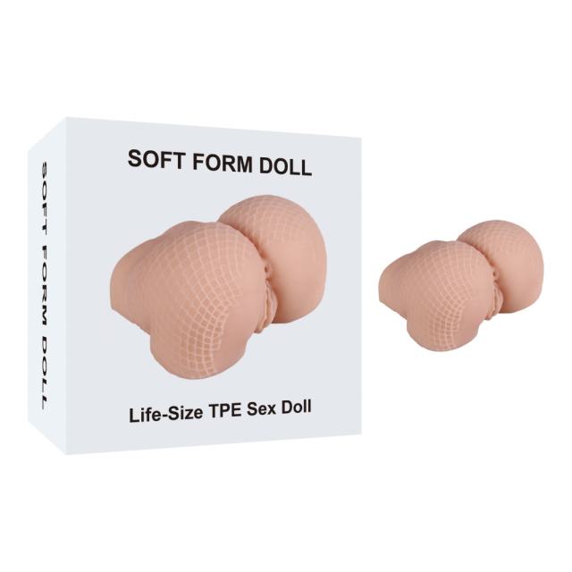 Customizable 1.95LB Molded Fishnet Stockings Texture Life-Like White Flesh TPE Mini Torso for Men