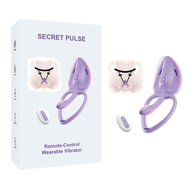 Customizable   Purple Wearable Vibrating Panty with Remote Control – 10-Speed, Rechargeable, Waterproof