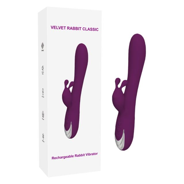 8.47'' Purple Rechargeable Waterproof Silicone Rabbit Vibrator – 10-Speed Dual-Motor and Ergonomic Design
