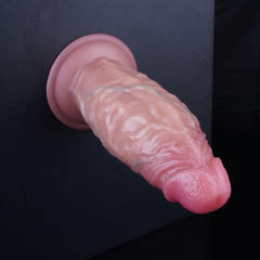 7.68'' Fat Flesh Silicone Realistic Dildo with Strong Suction Cup
