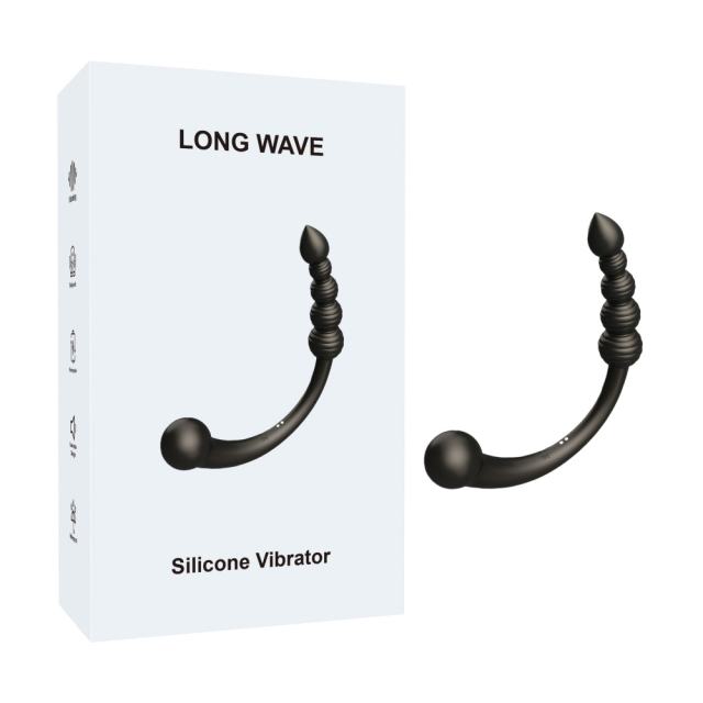 Customizable 13.79'' Black Flexible Vibrating Prostate & Anal Wand – 10 Modes and Magnetic USB Rechargeable