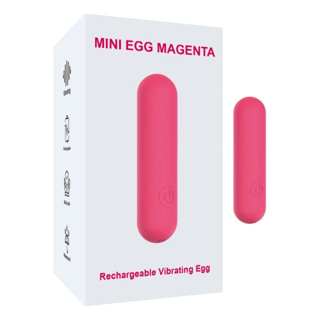 Customizable  3.23'' Magenta Fully-Coated Silicone Bullet Vibrator – 10 Vibration Modes, Plug-In Rechargeable, Waterproof