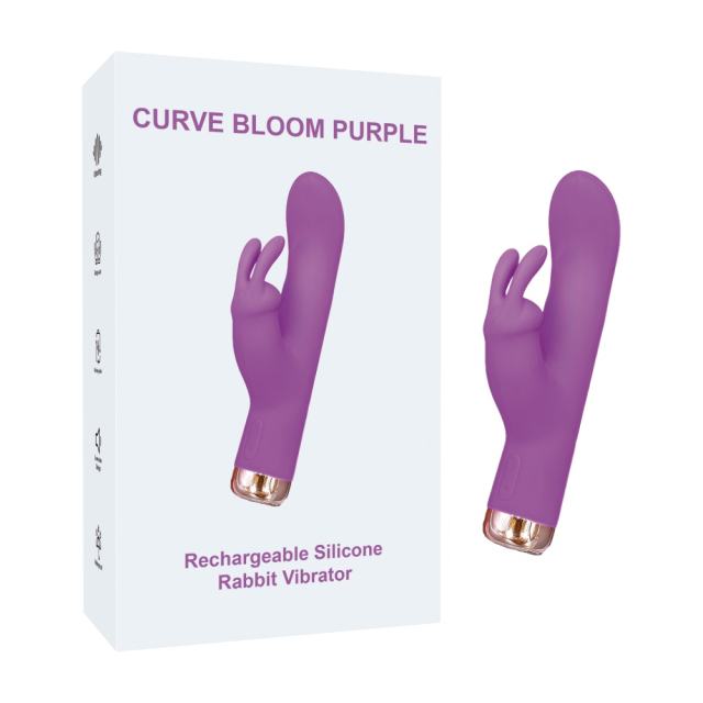 6.7'' Purple Silicone Rabbit Vibrator – 10 Vibration Modes, Dual Motors, USB Rechargeable, Waterproof