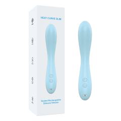 Customizable  7.88 Inch 10-Mode Waterproof Rechargeable Silicone Blue Dual-Ended Vibrator with Heating