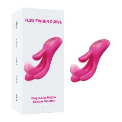 10-Mode Magenta Rechargeable Finger-Motion Silicone Vibrator