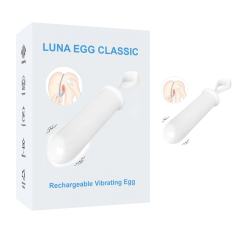 Customizable  5.28'' 9-Mode Waterproof Rechargeable White Finger Loop Vibrating Egg