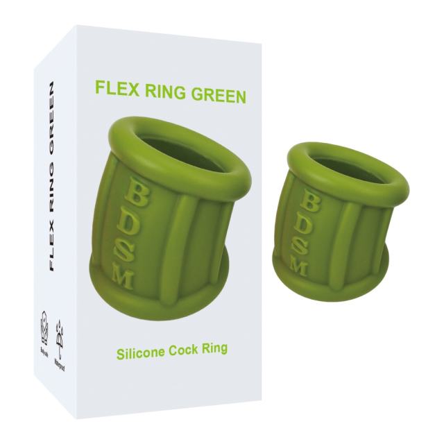 Customizable  2.25'' Green Thick Silicone Cock Ring - Stretchy & Durable