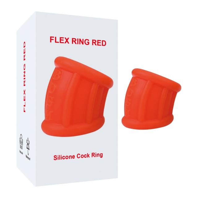 Customizable  2.25'' Red Thick Silicone Cock Ring - Stretchy & Durable
