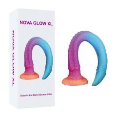17.73'' Multicolor Extra-Long Glow-in-the-Dark Silicone Dildo