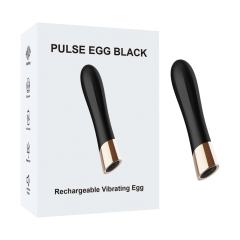 10 Modes Black Waterproof Rechargeable Silicone Bullet Vibrator