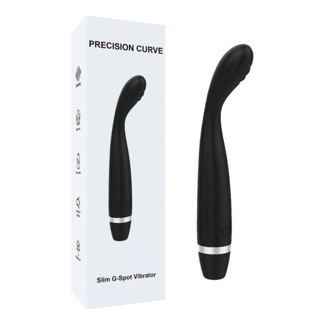 10-Mode Black Plug-In Rechargeable Waterproof Silicone G-Spot Vibrator
