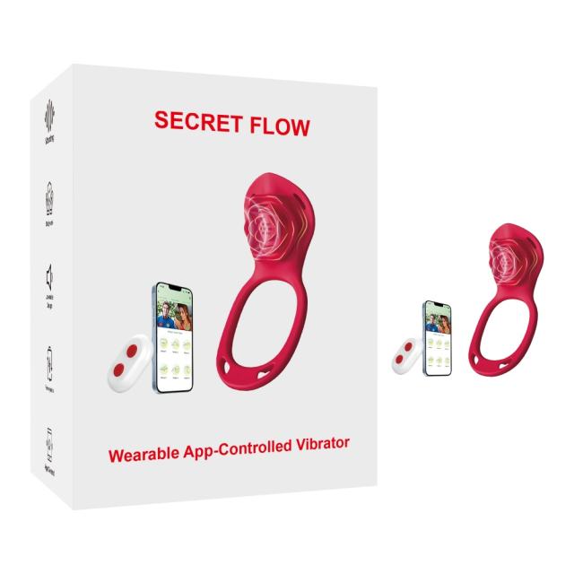 5.12'' Red Wearable Vibrating Panty Toy – 9 Modes, App-Controlled + Remote, Magnetic USB Rechargeable, Waterproof