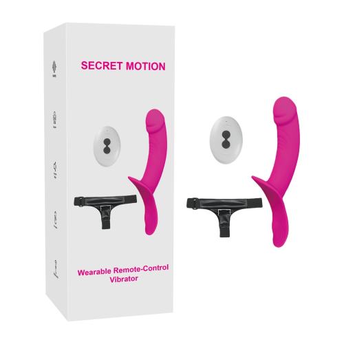 Customizable  9.65'' Magenta Waterproof Rechargeable Silicone Wearable Vibrator with Finger-Like Motion – 7 Modes and Remote Controlled