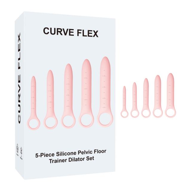 Customizable 5‑Piece Pink Medical‑Grade Silicone Pelvic Floor Trainer Dilator Set