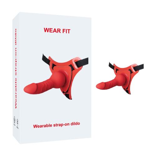 5.91'' Red Wearable Strap-On Dildo with 10CM Insertable Length