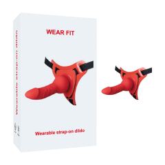 Customizable 5.91'' Red Wearable Strap-On Dildo with 10CM Insertable Length