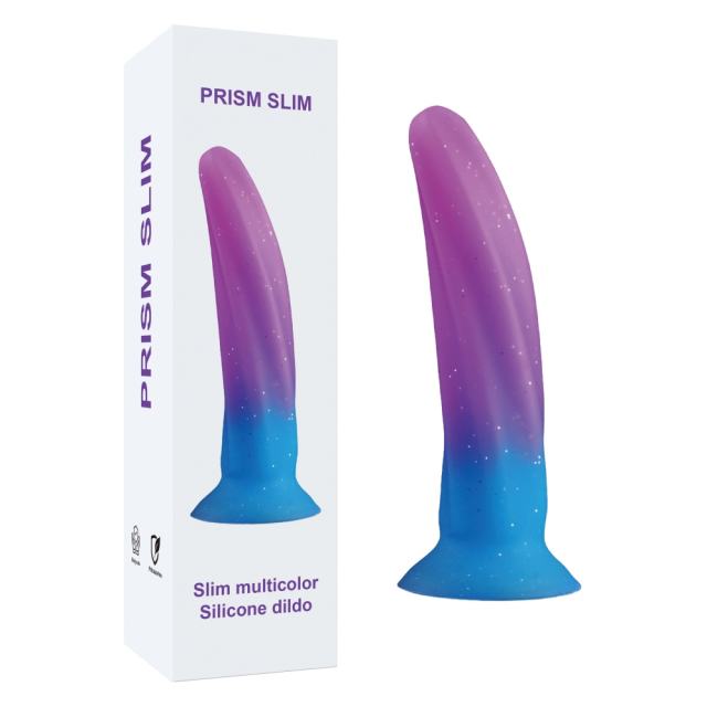Customizable  6.30'' Purple + Blue Gradient Silicone Dildo