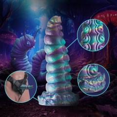 7.49’’ Multicolor Fantasy Creature-Texture Silicone Dildo with Sculpted Detail
