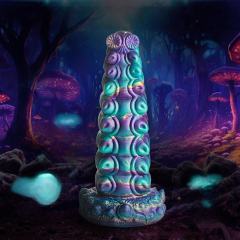 7.49’’ Multicolor Fantasy Creature-Texture Silicone Dildo with Sculpted Detail