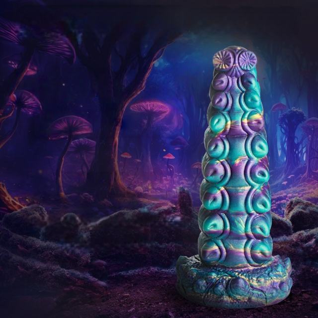 7.49’’ Multicolor Fantasy Creature-Texture Silicone Dildo with Sculpted Detail