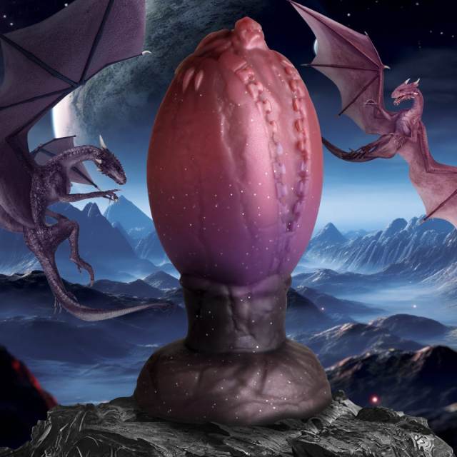 5.32’’ Multicolor Fantasy Silicone Egg-Shaped Anal Plug – Textured Design