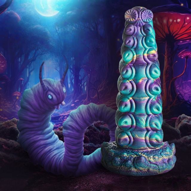 7.49’’ Multicolor Fantasy Creature-Texture Silicone Dildo with Sculpted Detail
