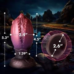 5.32’’ Multicolor Fantasy Silicone Egg-Shaped Anal Plug – Textured Design