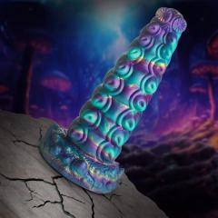 7.49’’ Multicolor Fantasy Creature-Texture Silicone Dildo with Sculpted Detail