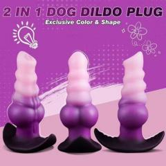 6.30’’ Multicolor Large Silicone Textured Anal Plug with Wide Base