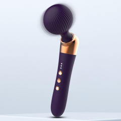 9.65’’ Dark Purple Rechargeable Wand Massager with 10 Vibrating Modes and 5 Vibrating Speeds