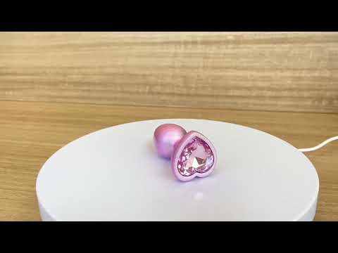 Customizable   2.76" Pink Gem Base Metal Butt Plug