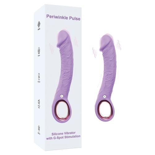 10-Speed Rechargeable Purple Silicone Vibrator with G-Spot Stimulation