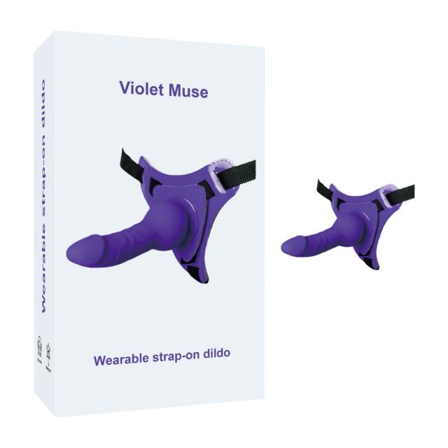 Customizable 5.91'' Purple Wearable Strap-On Dildo with 10CM Insertable Length
