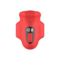 10 Modes Red Rechargeable Vibrating Male Masturbator –  Textured Silicone Stroker Cup for Men