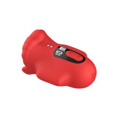10 Modes Red Rechargeable Vibrating Male Masturbator –  Textured Silicone Stroker Cup for Men