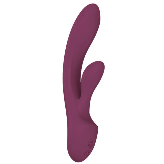 7.88 Inch 12-Mode Waterproof Rechargeable Silicone Purple Dual-Stimulation Rabbit Vibrator