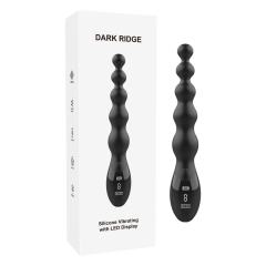 9.46'' 9-Mode Black Rechargeable Waterproof Silicone Vibrating Anal Beads with LED Display