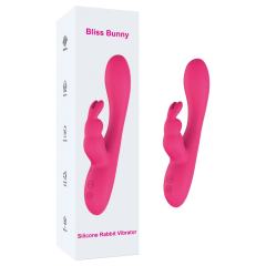 10-Speed Magenta Rechargeable Waterproof Silicone Rabbit Vibrator