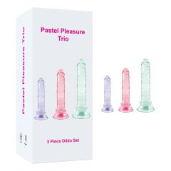 3-Piece Multicolor TPE Dildo Set