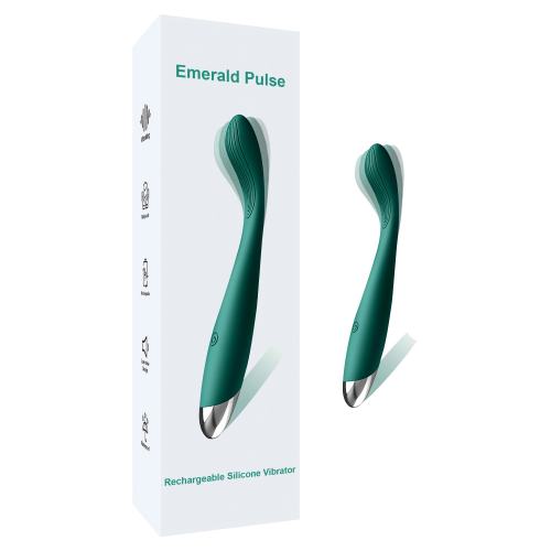 10-Speed Green Rechargeable Silicone Clitoral G-Sport Vibrator
